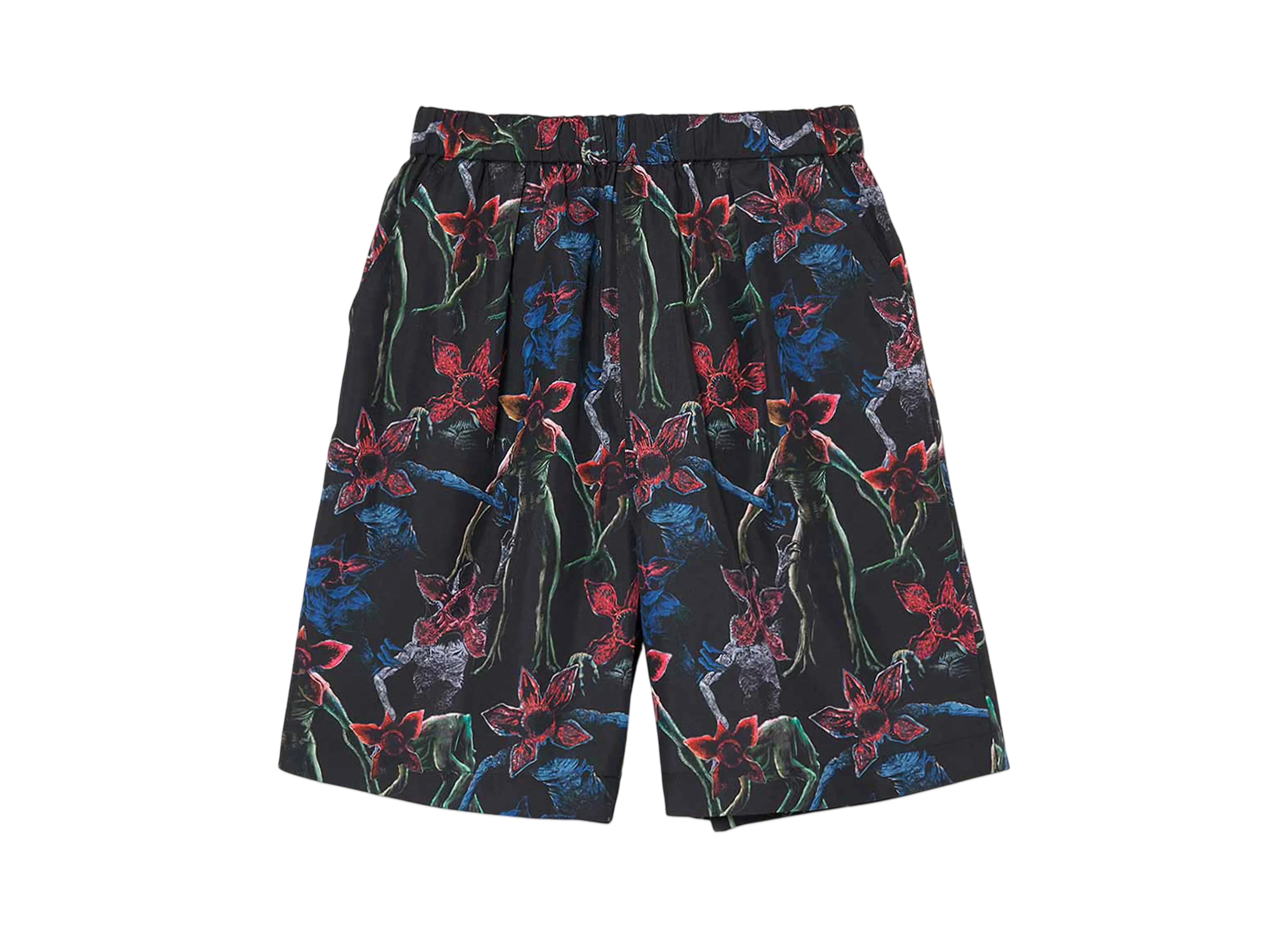 graniph x Stranger Things Demogorgon Pattern Big Silhouette Short Pants "Black"