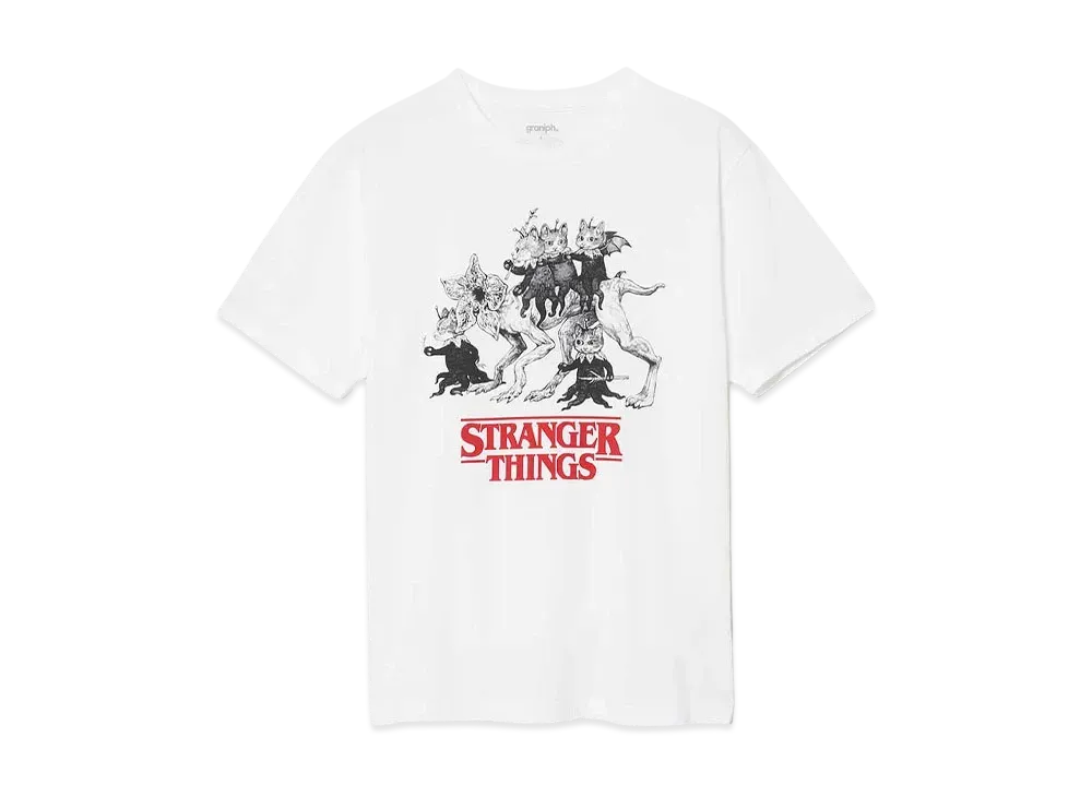 graniph x Stranger Things Drawn By Yuko Higuchi 2 T-Shirts "White"