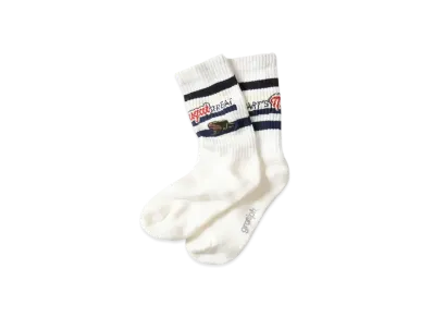 graniph x Stranger Things Dirt Middle Socks "White"