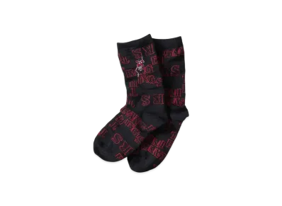 graniph x Stranger Things Front And Back Middle Socks "Black"