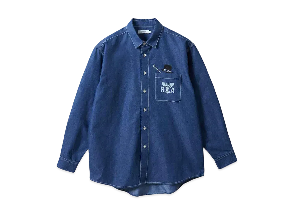 graniph x ONE PIECE Brothers Loose Fit Denim Shirt "Blue"