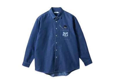 graniph x ONE PIECE Brothers Loose Fit Denim Shirt "Blue"