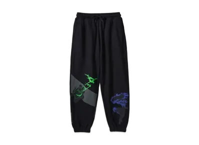 graniph x ONE PIECE Both Wings Fleece Sweatpants "Black"