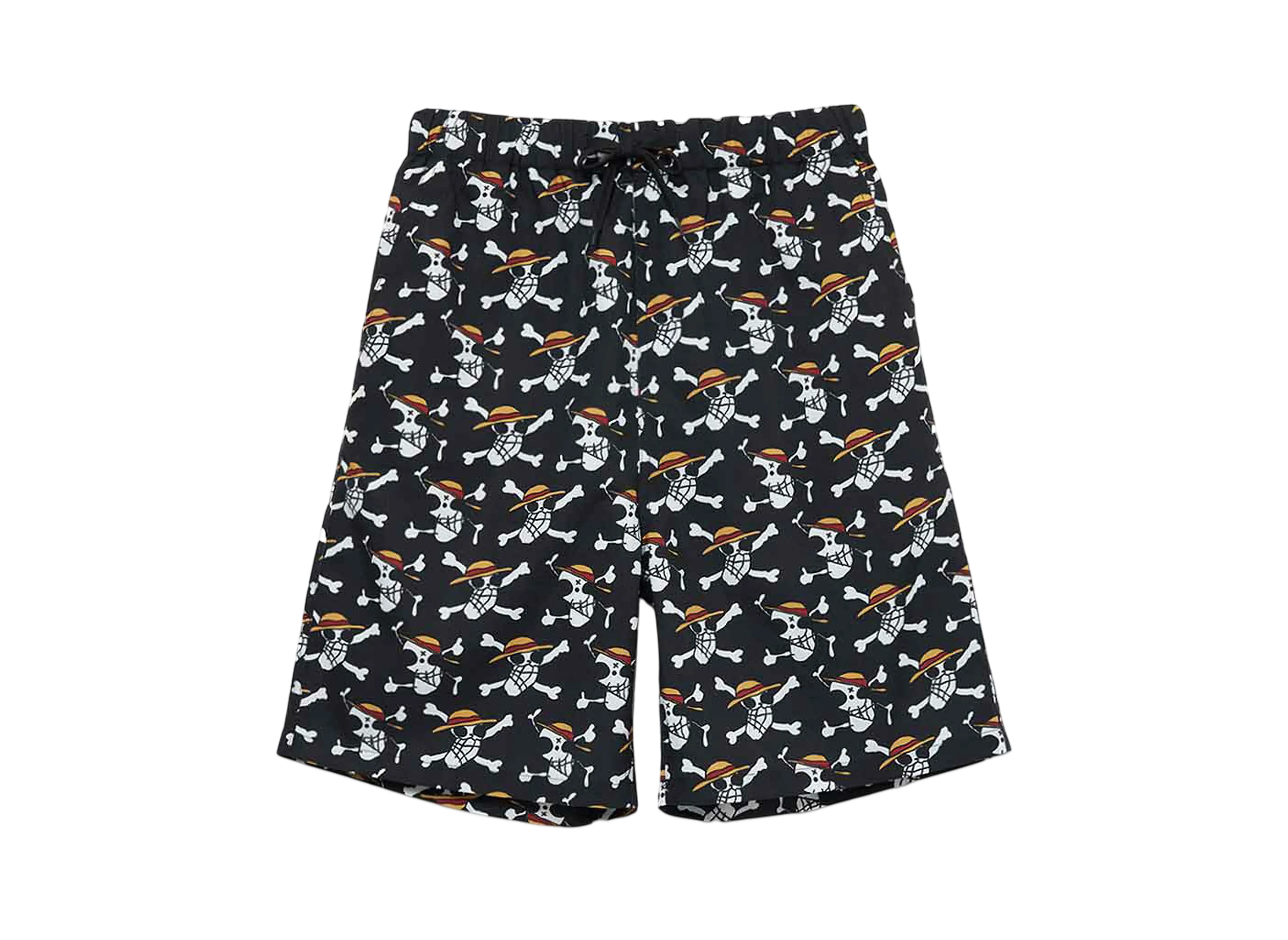graniph x ONE PIECE Skull Mark Big Silhouette Short Pants "Black"
