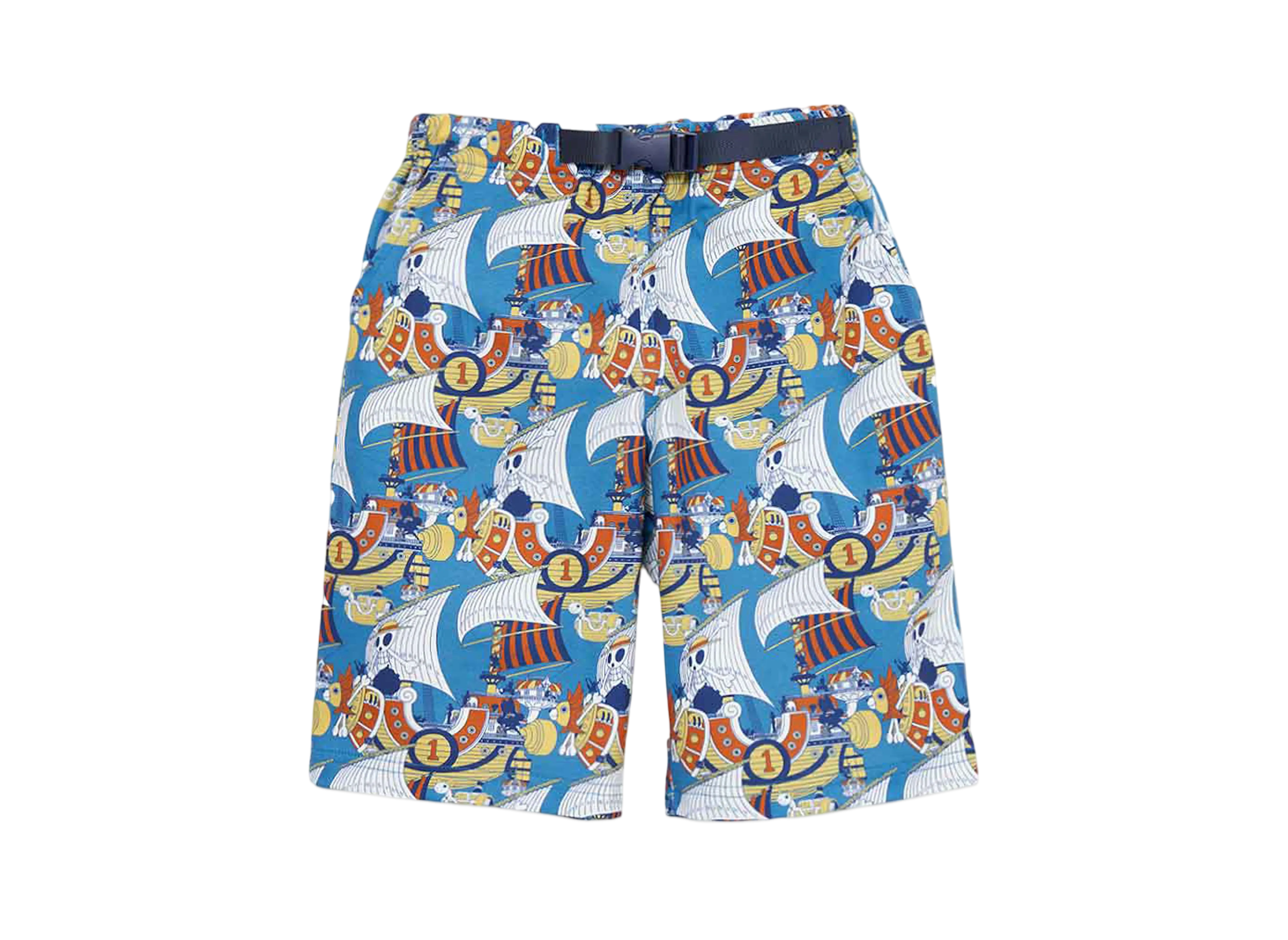 graniph x ONE PIECE Thousand Sunny Kids Dry Short Pants "Blue"