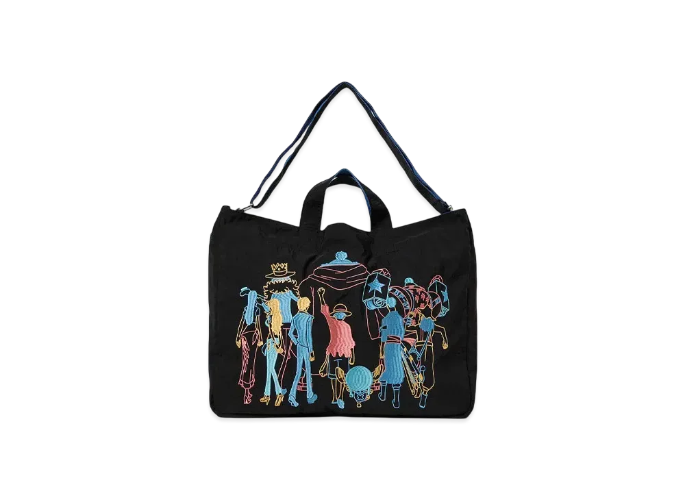 graniph x ONE PIECE Straw Hat Crew 2-Way Tote Bag "Black"