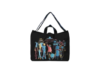 graniph x ONE PIECE Straw Hat Crew 2-Way Tote Bag "Black"