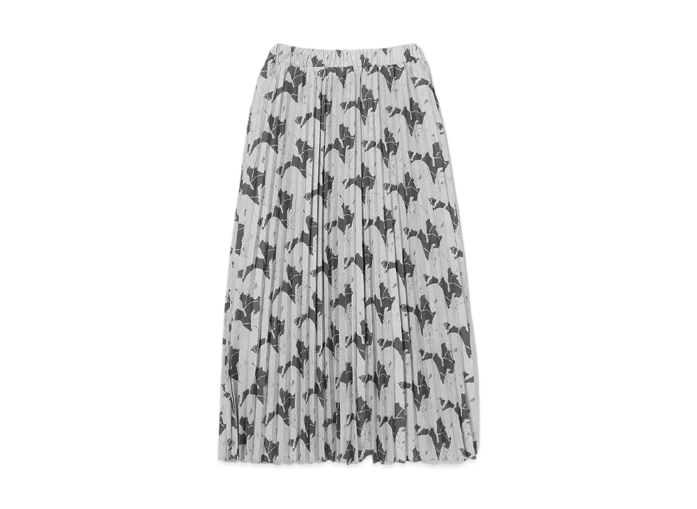 graniph x Inuyasha Sesshomaru Pattern Pleated Skirt "Gray"