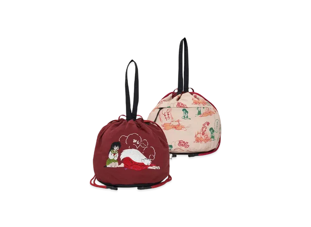graniph x Inuyasha Osuwari Reversible String Bag "Red"