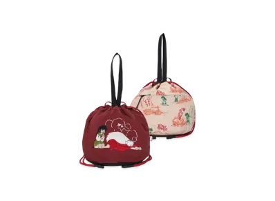 graniph x Inuyasha Osuwari Reversible String Bag "Red"