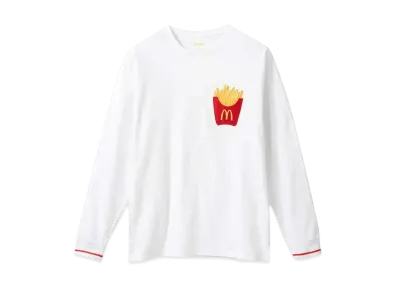 graniph x McDonald's French Fries Pocket Long Sleeve T-Shirt "White"