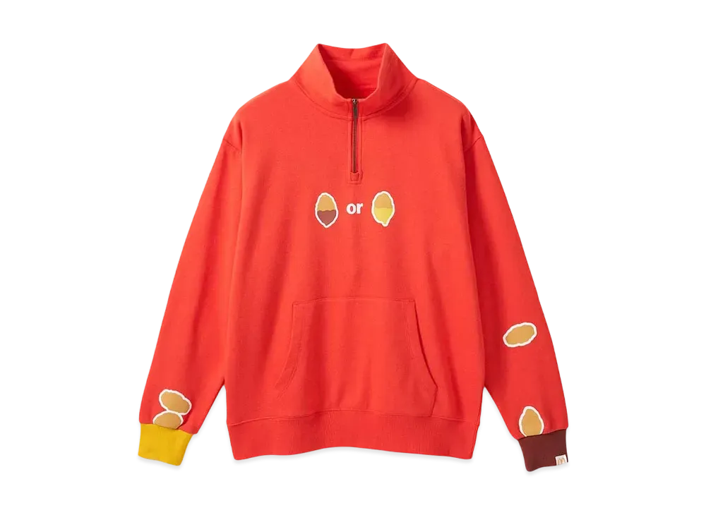 graniph x McDonald's Chicken Mcnuggets Fleece Half Zip Sweat "Red"