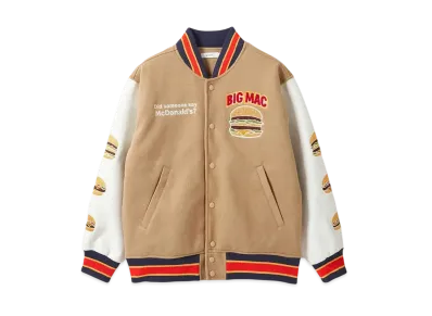 graniph x McDonald's Hamburgers Stadium Jumper "Beige"
