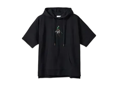 graniph x Attack On Titan Wings Of Freedom Big Silhouette Short Sleeve Parka "Black"