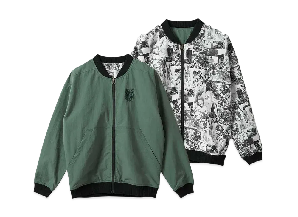 graniph x Attack On Titan Destroyer Reversible Blouson "Khaki"