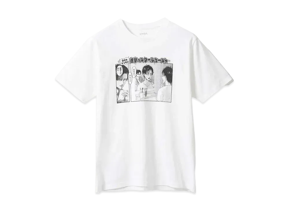 graniph x Attack On Titan Attack On School Caste T-Shirt "White"