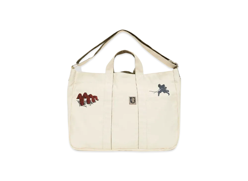 graniph x Attack On Titan Hello It's Been 5 Years 2Way Tote Bag "Ivory"