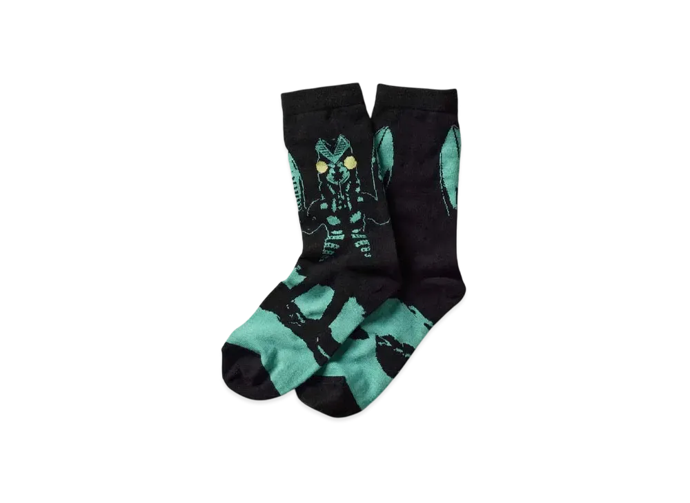 graniph x Ultraman Baltan Alien Full Body Middle Socks "Black"