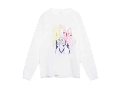 graniph x Evangelion New Theatrical Edition Multipurpose Humanoid Battle Weapon Long Sleeve T-Shirt "White"