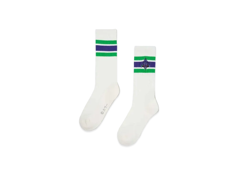 graniph x Evangelion New Theatrical Edition Unit 01 Long Socks "White"