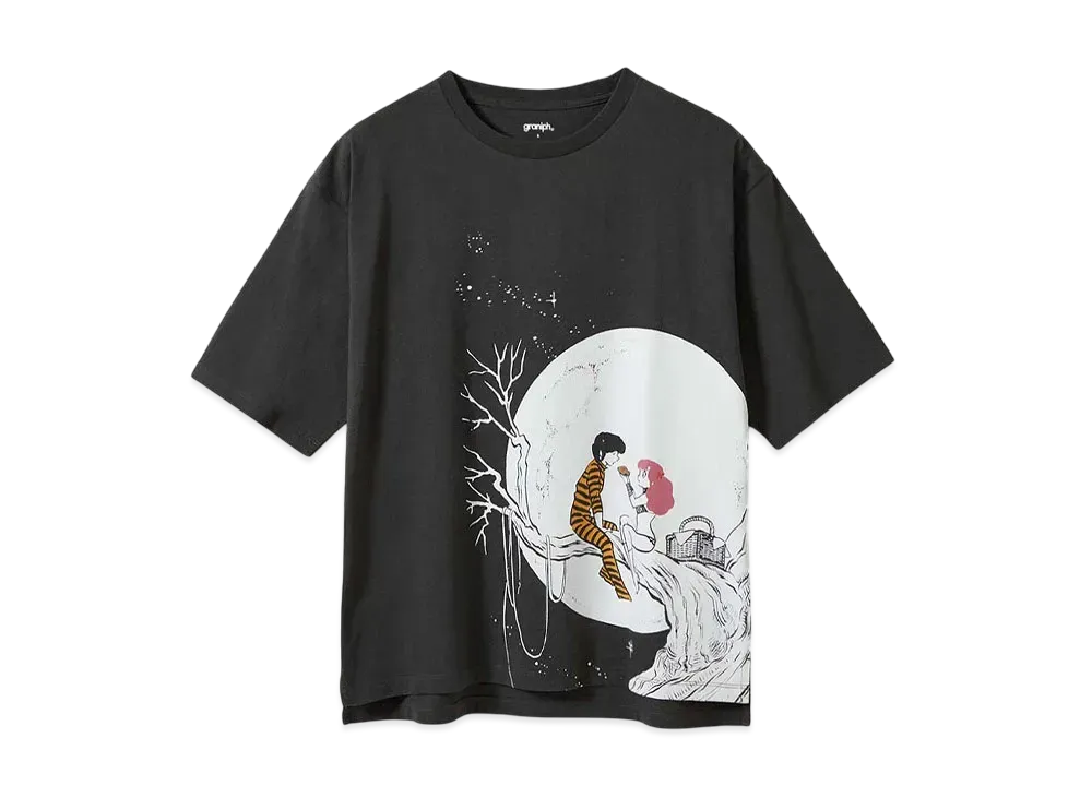 graniph x Urusei Yatsura Ray-San, Aah! Big Silhouette T-Shirt "Sumikuro"