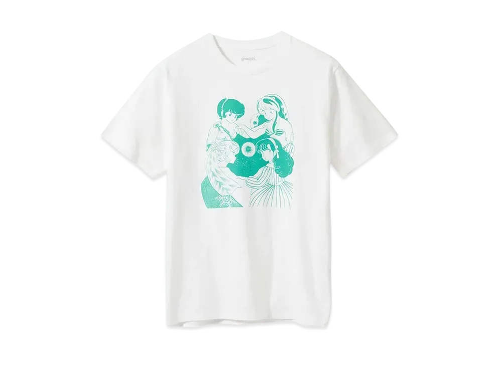 graniph x Urusei Yatsura Childhood Friend T-Shirt "White"