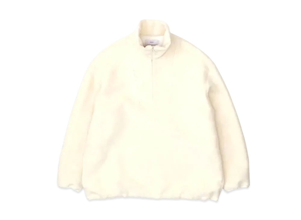 Graphpaper Wool Alpaca Boa Anorak Blouson "White"