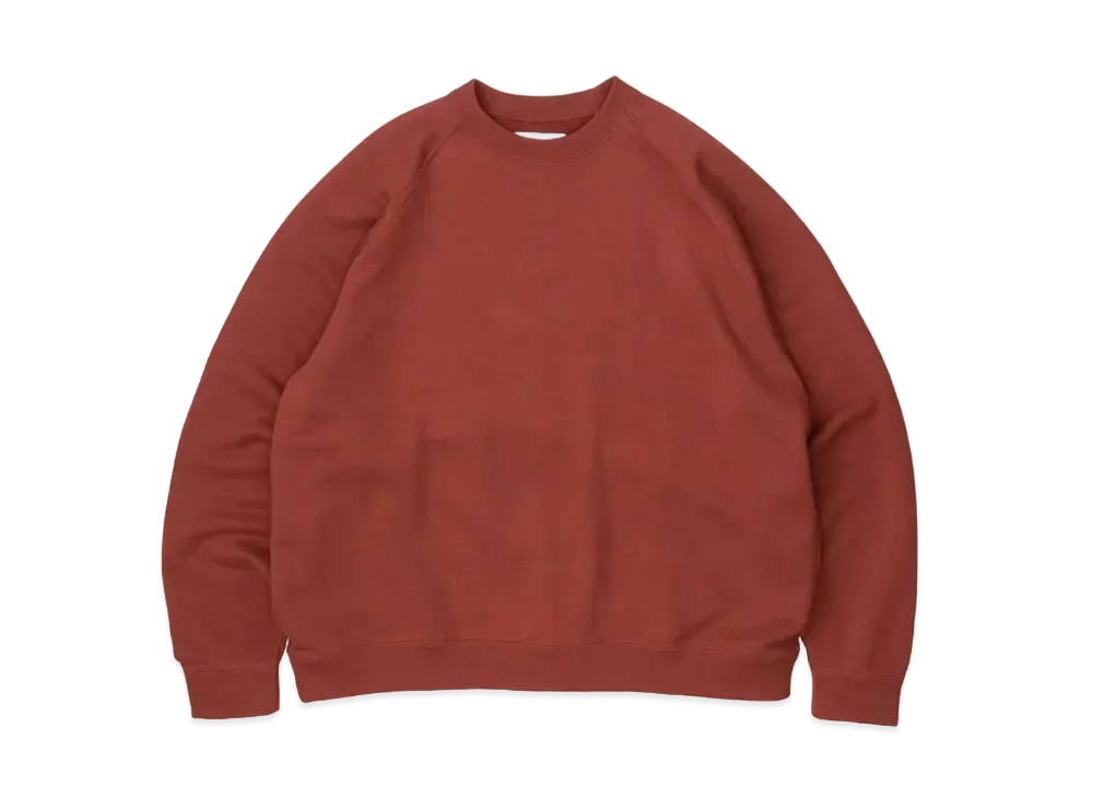 Graphpaper LOOPWHEELER Raglan Sweat "Brick"