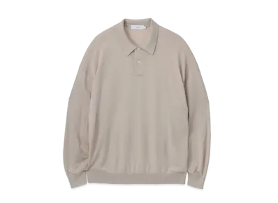 Graphpaper High Gauge Knit Oversized L/S Polo "Beigh"
