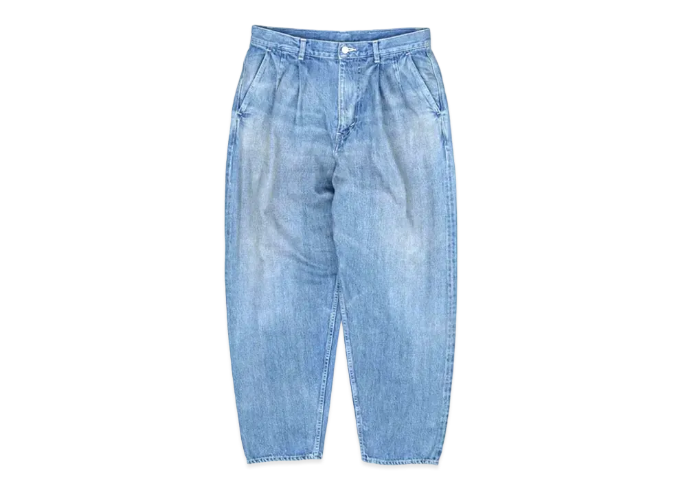 Graphpaper Selvage Denim Two Tuck Tapered Pants "Light Fade"