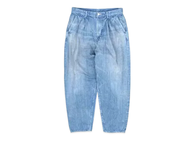 Graphpaper Selvage Denim Two Tuck Tapered Pants "Light Fade"
