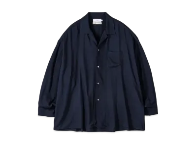 Graphpaper Sidogras Twill Viscose Oversized Sleeping Shirt "Navy"