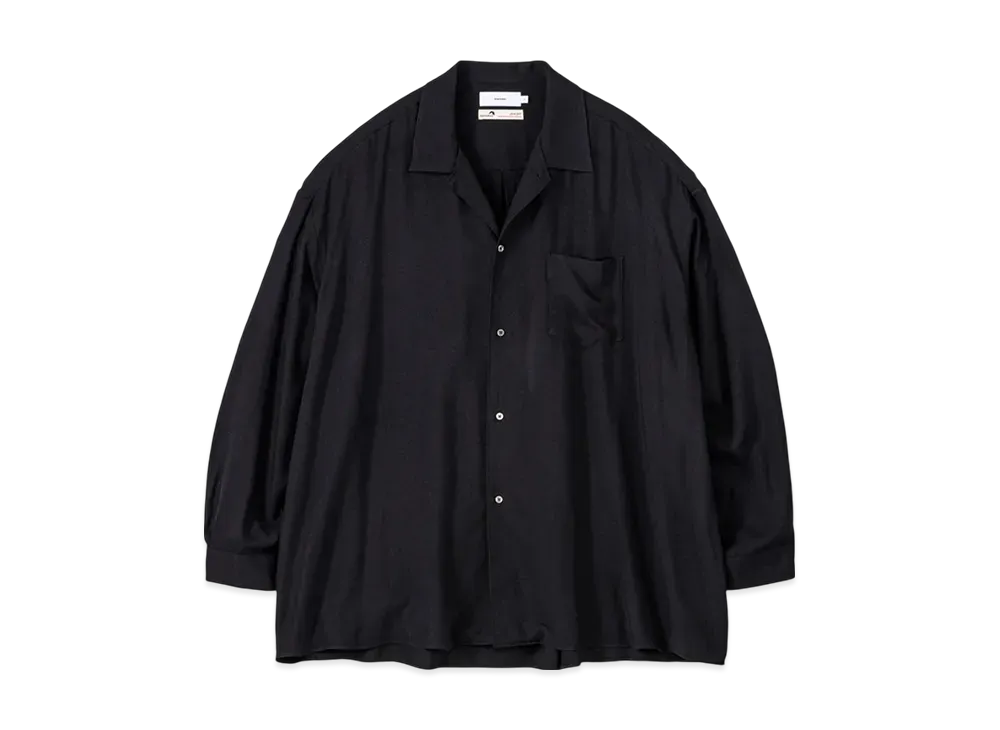 Graphpaper Sidogras Twill Viscose Oversized Sleeping Shirt "Black"