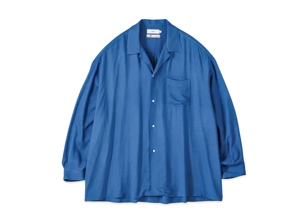 Graphpaper Sidogras Twill Viscose Oversized Sleeping Shirt "Blue"