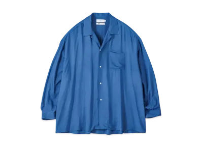 Graphpaper Sidogras Twill Viscose Oversized Sleeping Shirt "Blue"
