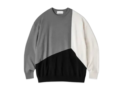 Graphpaper Fine Graphpaper Wool Intarsia Knit "Neutral"