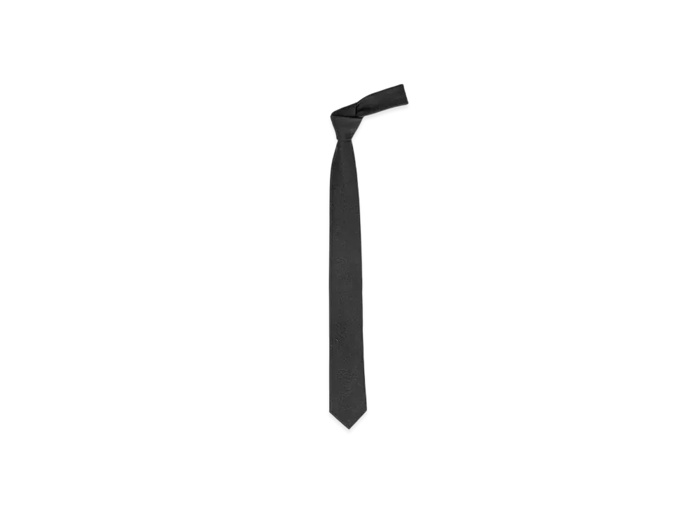 Graphpaper Scale Off Graphpaper Wool Necktie "C.Grey"