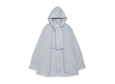 Graphpaper Hooded Scarf Shirt "Grey"