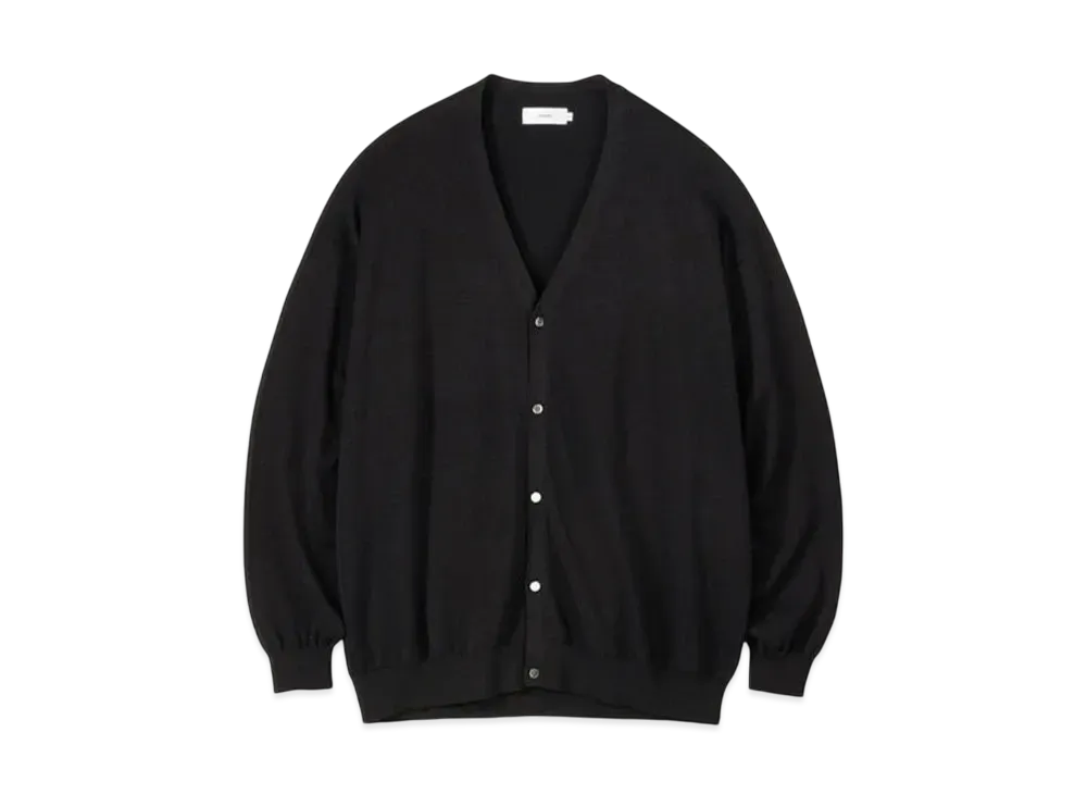 Graphpaper Suvin High Gauge Knit Cardigan "Black"