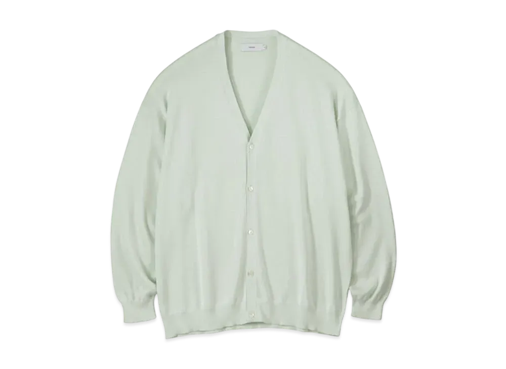 Graphpaper Suvin High Gauge Knit Cardigan "Pale Green"