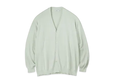 Graphpaper Suvin High Gauge Knit Cardigan "Pale Green"
