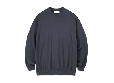Graphpaper Suvin High Gauge L/S Crew Neck Knit "Grey"