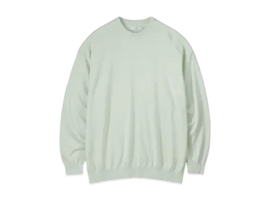 Graphpaper Suvin High Gauge L/S Crew Neck Knit "Pale Green"