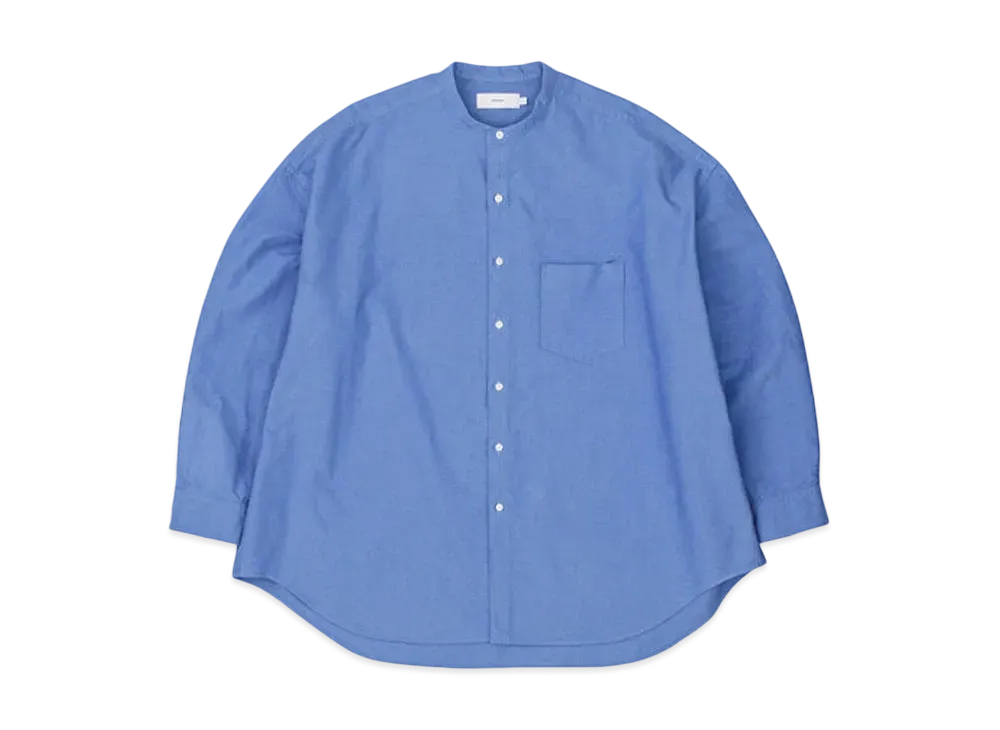 Graphpaper Oxford L/S Oversized Band Collar Shirt "Sax"