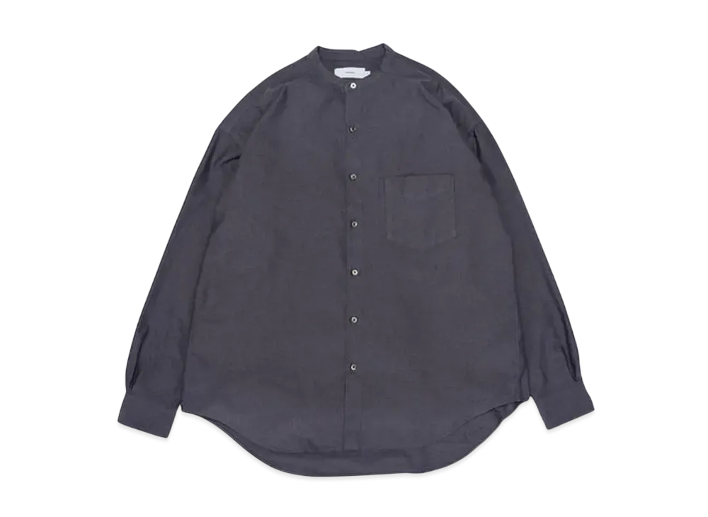 Graphpaper Oxford L/S Band Collar Box Shirt "Grey"