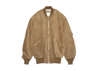Graphpaper Suede Bomber Jacket "Beigh"