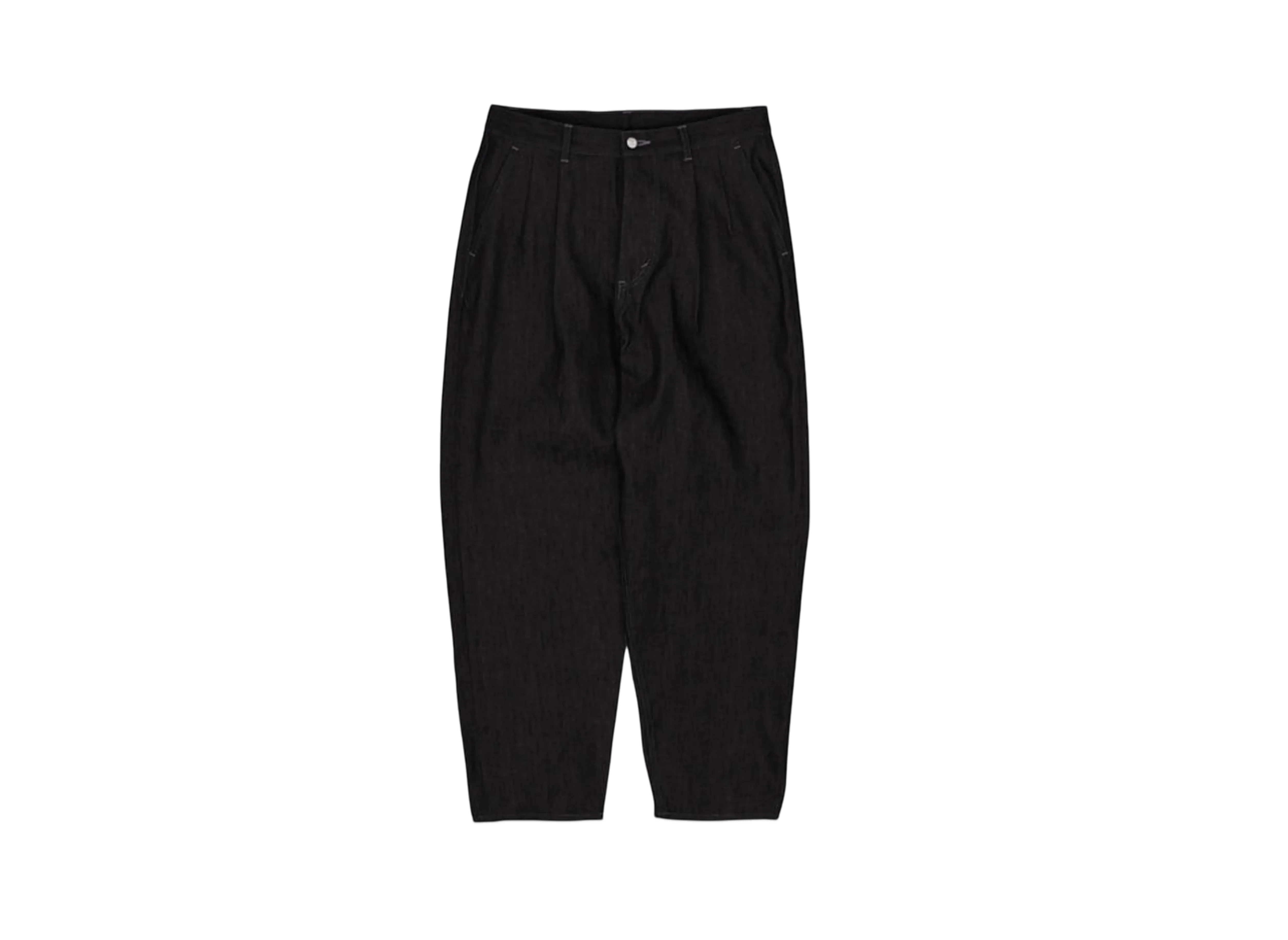 Graphpaper Selvage Denim Two Tuck Tapered Pants "Black Washed"