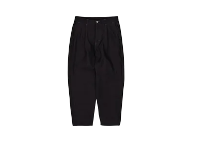 Graphpaper Selvage Denim Two Tuck Tapered Pants "Black Washed"