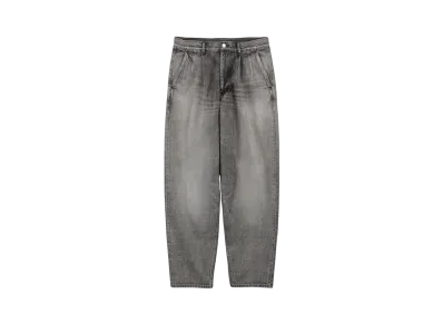 Graphpaper Selvage Denim Two Tuck Tapered Pants -Light Fade- "Black"