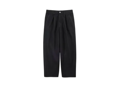 Graphpaper Selvage Denim Two Tuck Pants "Black Washed"